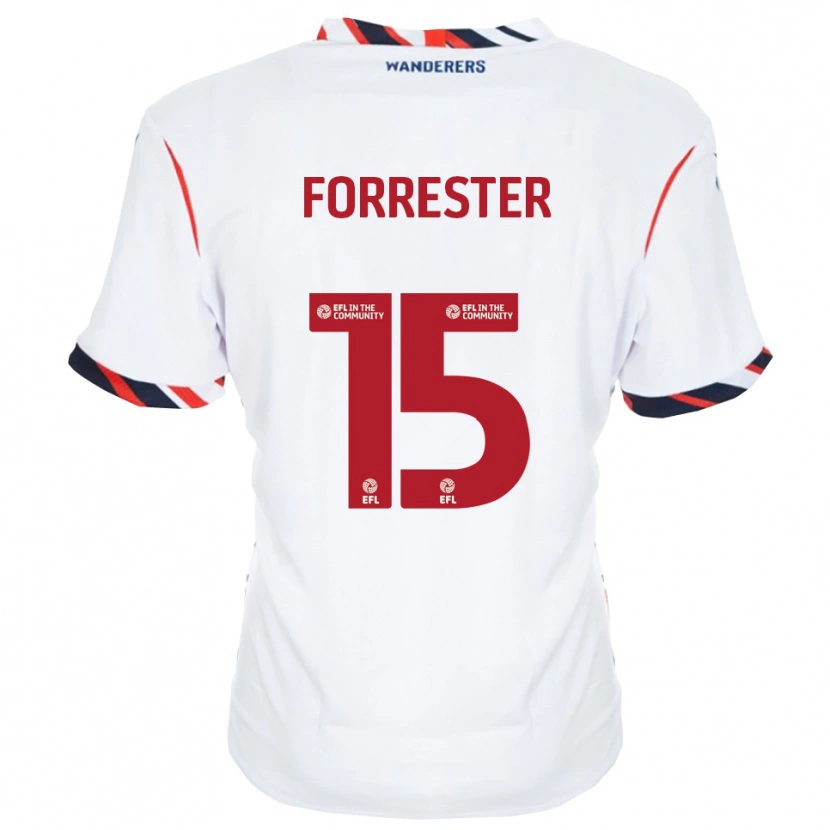 Danxen Dámské Will Forrester #15 Bílá Červená Domů Hráčské Dresy 2025/26 Dres