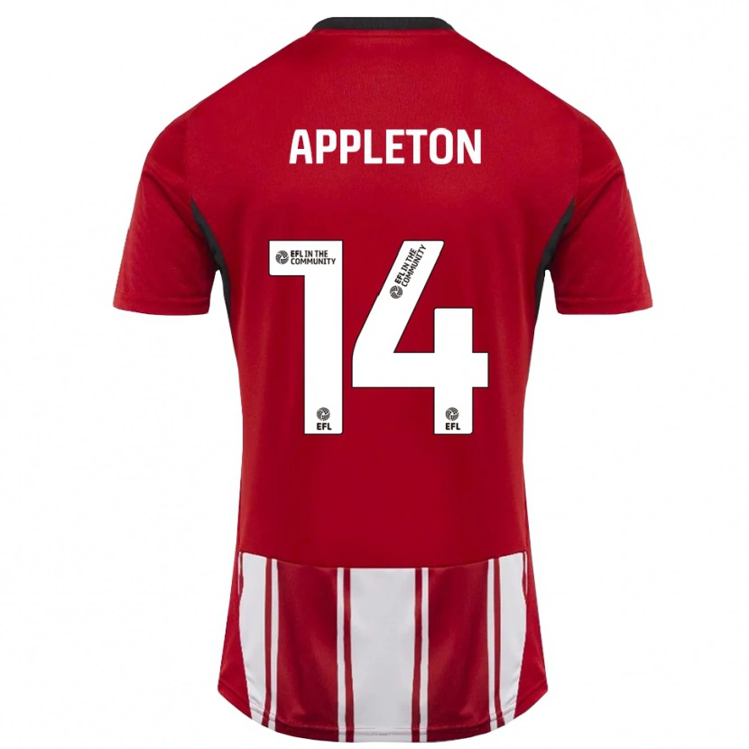 Danxen Dámské Harry Appleton #14 Červená Bílá Černá Domů Hráčské Dresy 2025/26 Dres