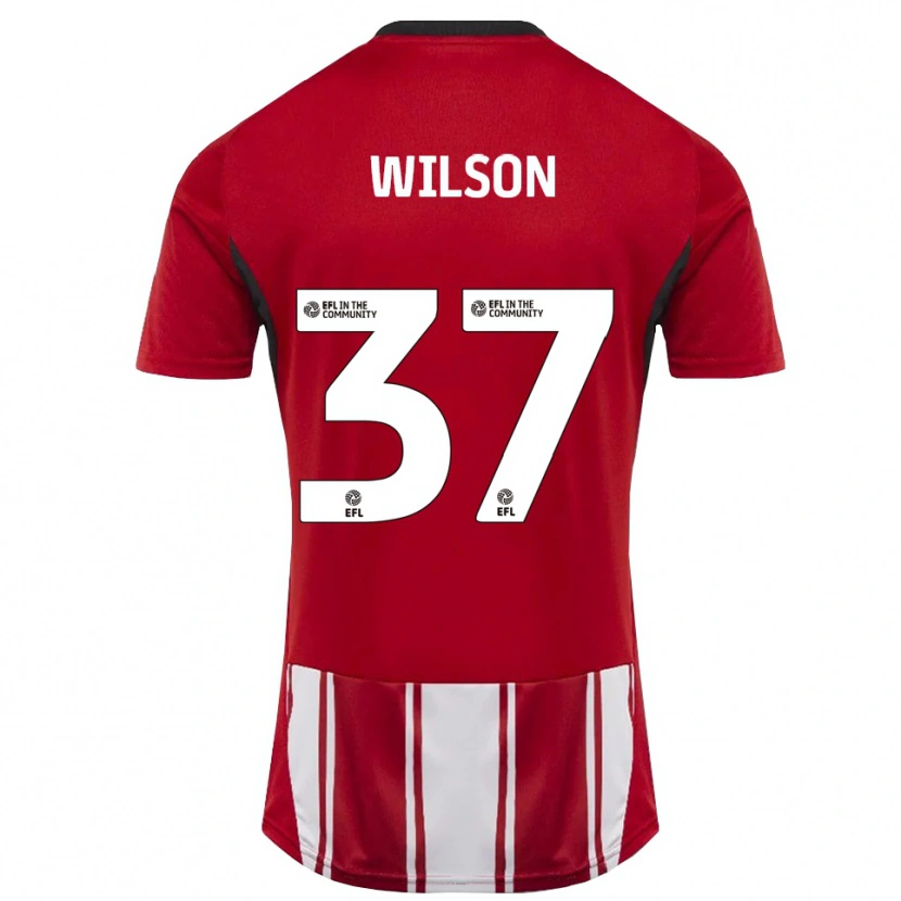 Danxen Dámské Kieran Wilson #37 Červená Bílá Černá Domů Hráčské Dresy 2025/26 Dres