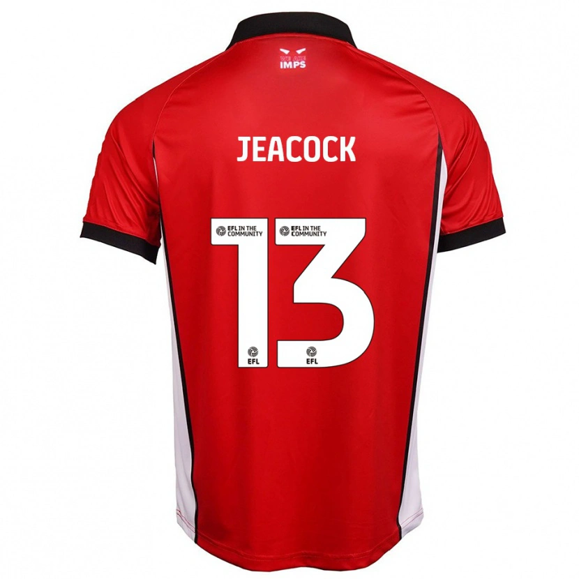 Danxen Dámské Zach Jeacock #13 Červená Bílá Domů Hráčské Dresy 2025/26 Dres
