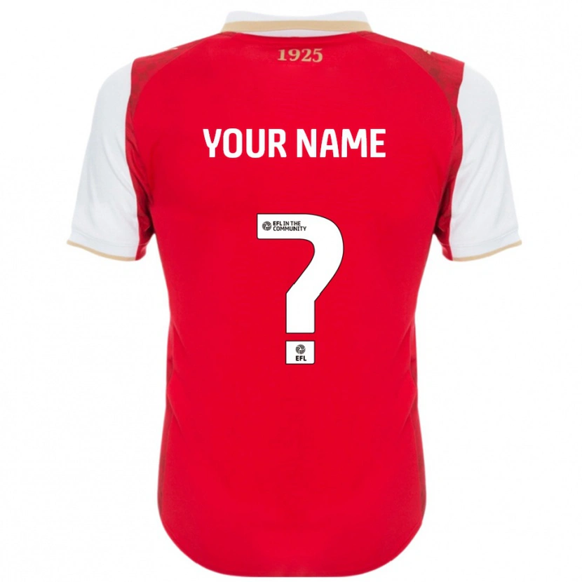 Danxen Dámské Tvé Jméno #0 Červená Bílá Domů Hráčské Dresy 2025/26 Dres