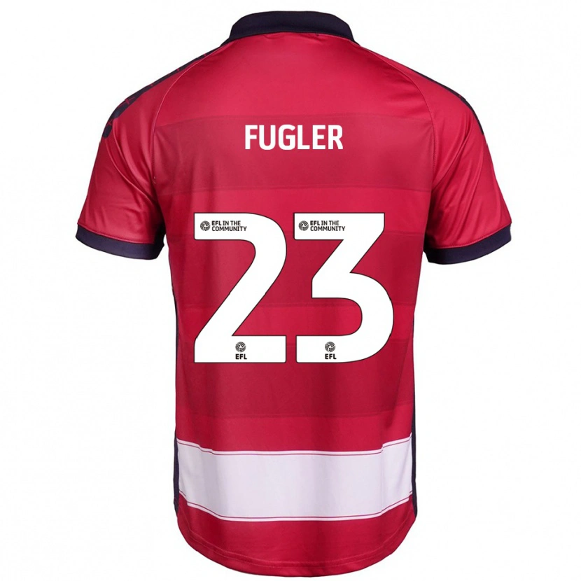 Danxen Dámské Millie Fugler #23 Červená Bílá Domů Hráčské Dresy 2025/26 Dres