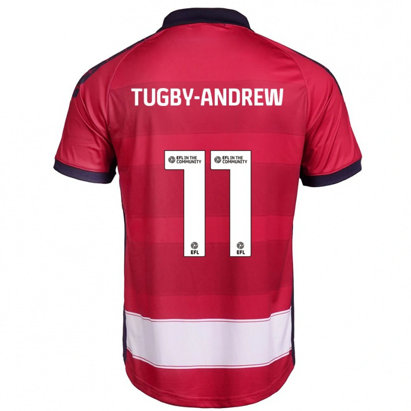 Danxen Dámské Lindsey Tugby-Andrew #11 Červená Bílá Domů Hráčské Dresy 2025/26 Dres