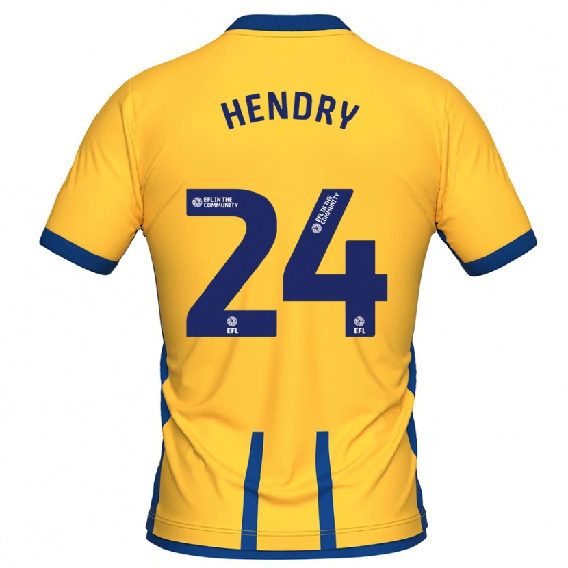 Danxen Dámské Regan Hendry #24 Žlutá Modrá Domů Hráčské Dresy 2025/26 Dres