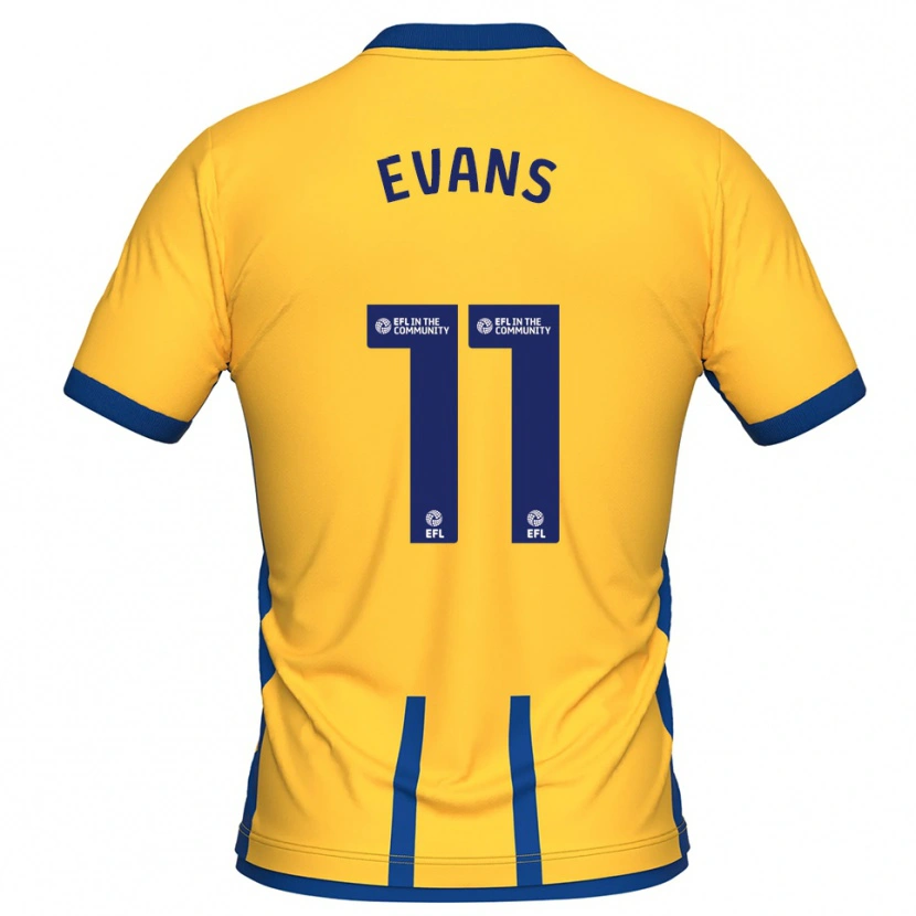 Danxen Dámské Will Evans #11 Žlutá Modrá Domů Hráčské Dresy 2025/26 Dres