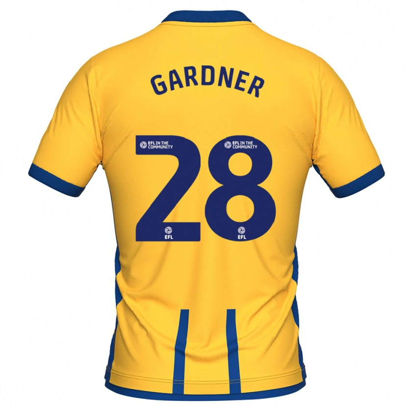 Danxen Dámské Joe Gardner #28 Žlutá Modrá Domů Hráčské Dresy 2025/26 Dres