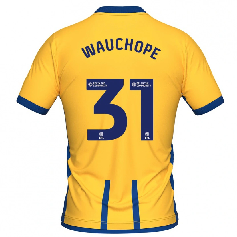 Danxen Dámské Darien Wauchope #31 Žlutá Modrá Domů Hráčské Dresy 2025/26 Dres