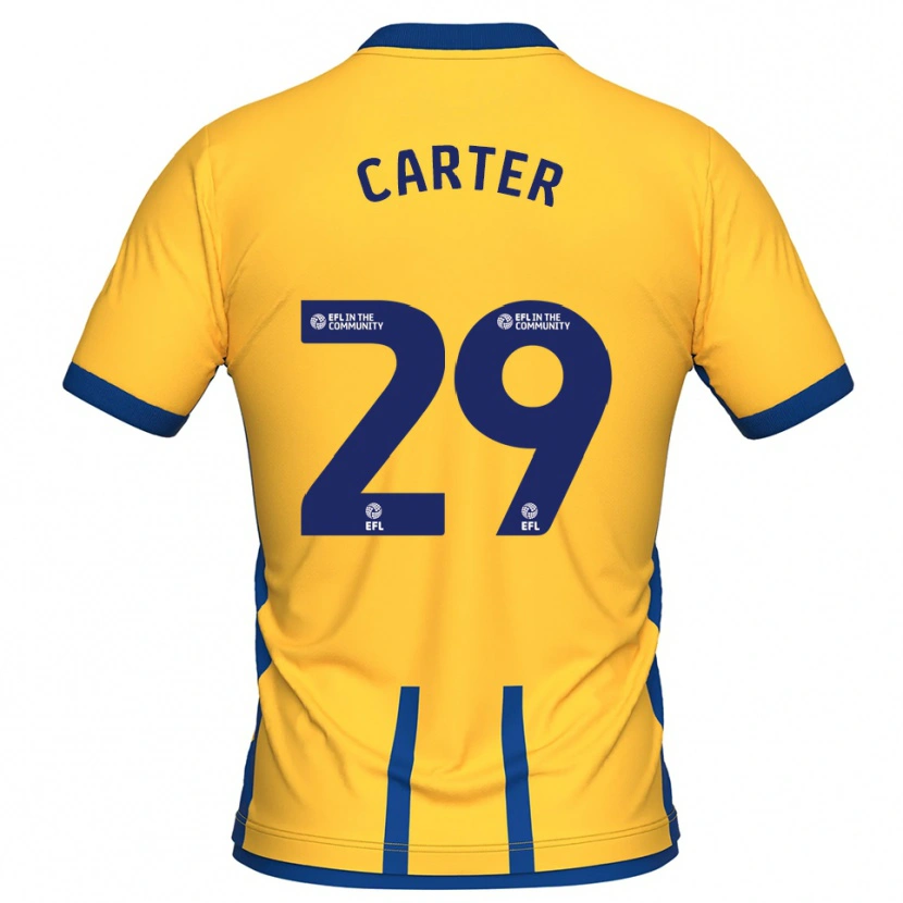 Danxen Dámské Charlie Carter #29 Žlutá Modrá Domů Hráčské Dresy 2025/26 Dres