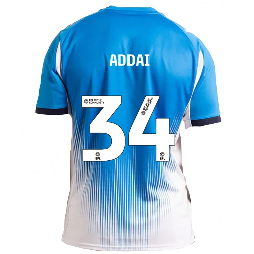 Danxen Dámské Corey Addai #34 Modrá Bílá Domů Hráčské Dresy 2025/26 Dres