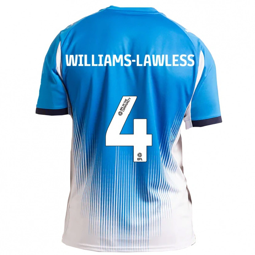 Danxen Dámské John Williams-Lawless #4 Modrá Bílá Domů Hráčské Dresy 2025/26 Dres