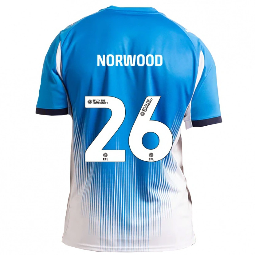 Danxen Dámské Oliver Norwood #26 Modrá Bílá Domů Hráčské Dresy 2025/26 Dres