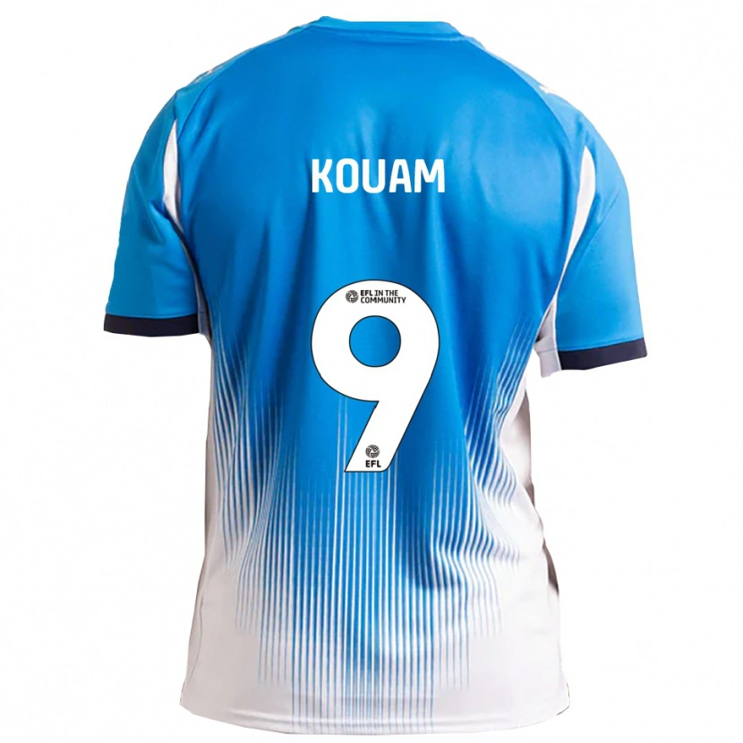 Danxen Dámské Marcus Kouam #9 Modrá Bílá Domů Hráčské Dresy 2025/26 Dres