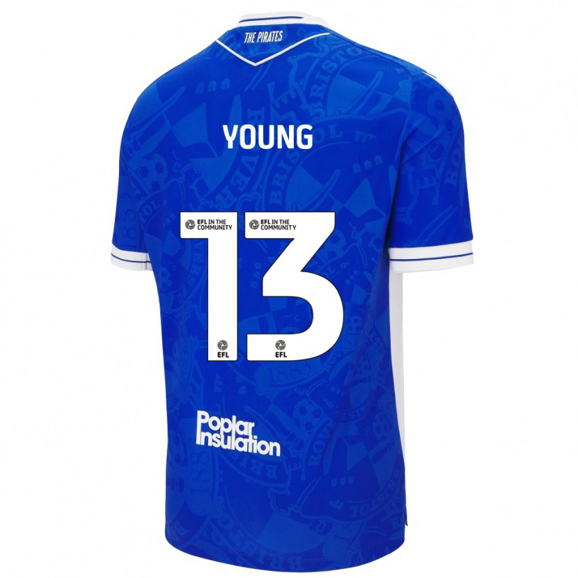 Danxen Dámské Brad Young #13 Modrá Bílá Domů Hráčské Dresy 2025/26 Dres