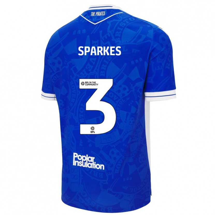 Danxen Dámské Jack Sparkes #3 Modrá Bílá Domů Hráčské Dresy 2025/26 Dres