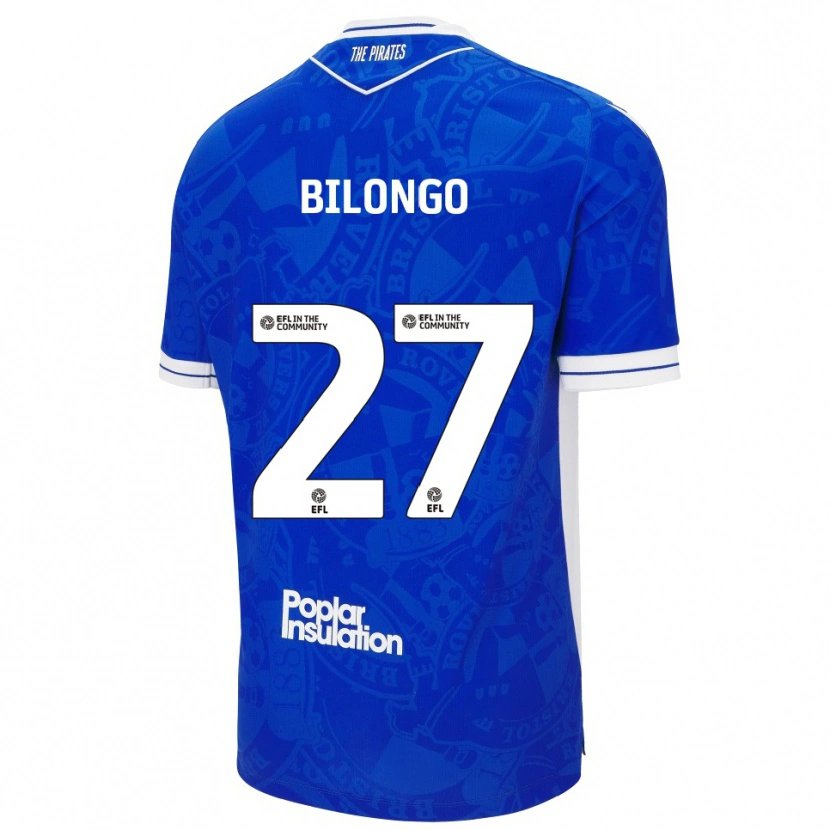Danxen Dámské Bryant Bilongo #27 Modrá Bílá Domů Hráčské Dresy 2025/26 Dres