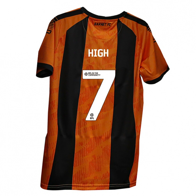 Danxen Dámské Scott High #7 Oranžová Černá Domů Hráčské Dresy 2025/26 Dres