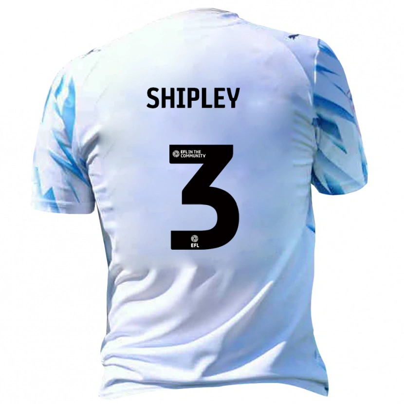 Danxen Dámské Lewis Shipley #3 Bílá Nebesky Modrá Domů Hráčské Dresy 2025/26 Dres