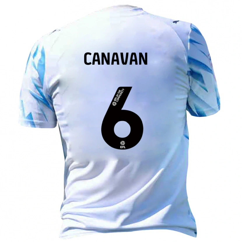 Danxen Dámské Niall Canavan #6 Bílá Nebesky Modrá Domů Hráčské Dresy 2025/26 Dres