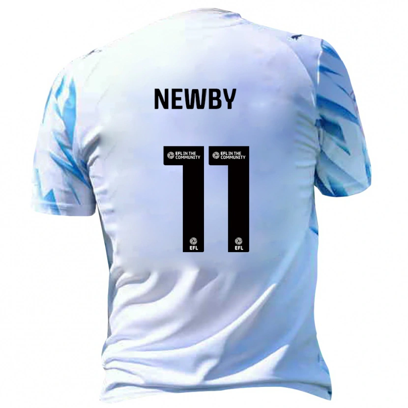 Danxen Dámské Elliot Newby #11 Bílá Nebesky Modrá Domů Hráčské Dresy 2025/26 Dres