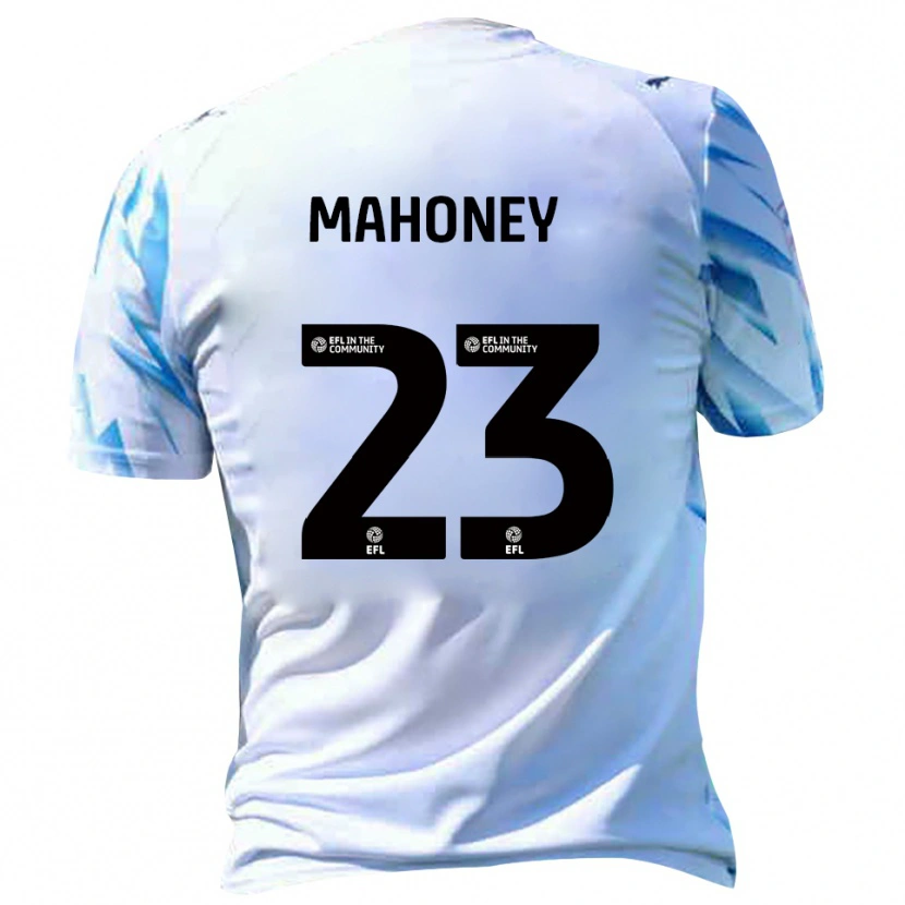 Danxen Dámské Connor Mahoney #23 Bílá Nebesky Modrá Domů Hráčské Dresy 2025/26 Dres