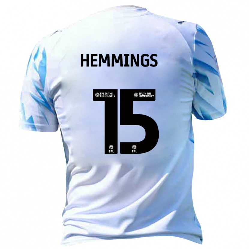 Danxen Dámské Kane Hemmings #15 Bílá Nebesky Modrá Domů Hráčské Dresy 2025/26 Dres