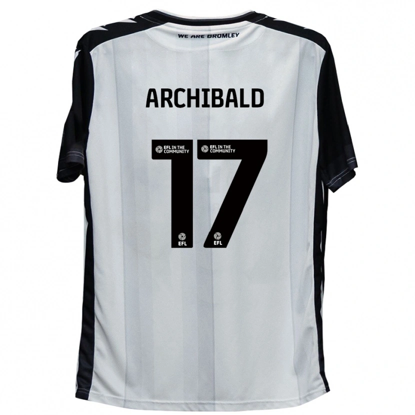 Danxen Dámské Sam Archibald #17 Bílá Černá Domů Hráčské Dresy 2025/26 Dres