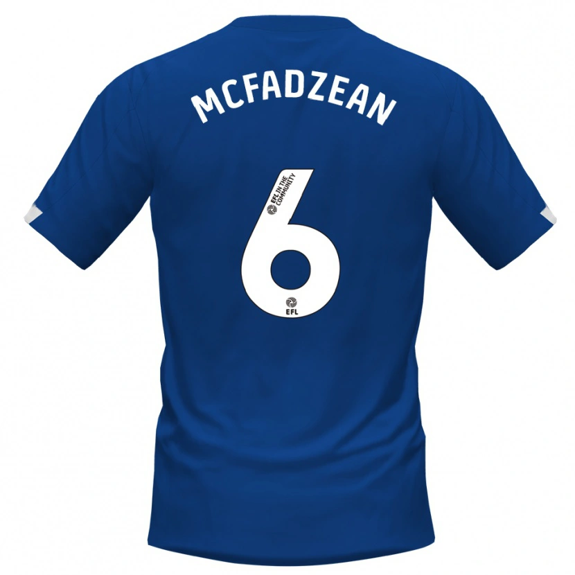 Danxen Dámské Kyle Mcfadzean #6 Modrá Bílá Domů Hráčské Dresy 2025/26 Dres