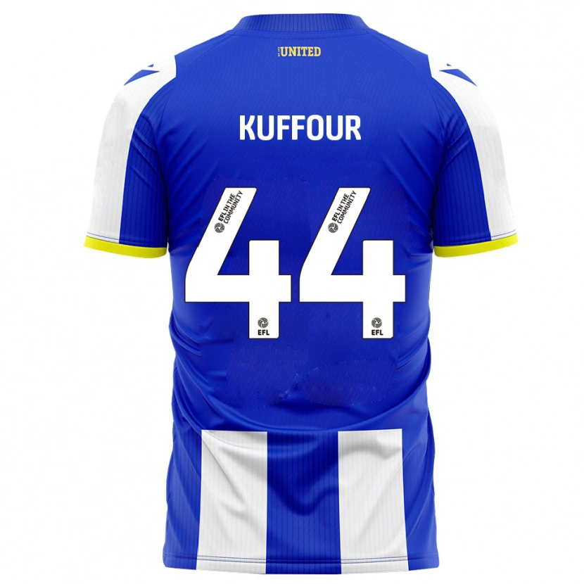 Danxen Dámské Samuel Kuffour Jr. #44 Modrá Bílá Domů Hráčské Dresy 2025/26 Dres