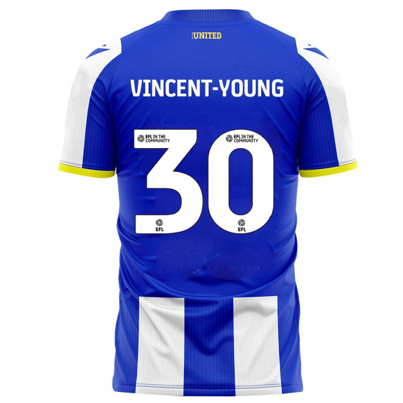 Danxen Dámské Kane Vincent-Young #30 Modrá Bílá Domů Hráčské Dresy 2025/26 Dres