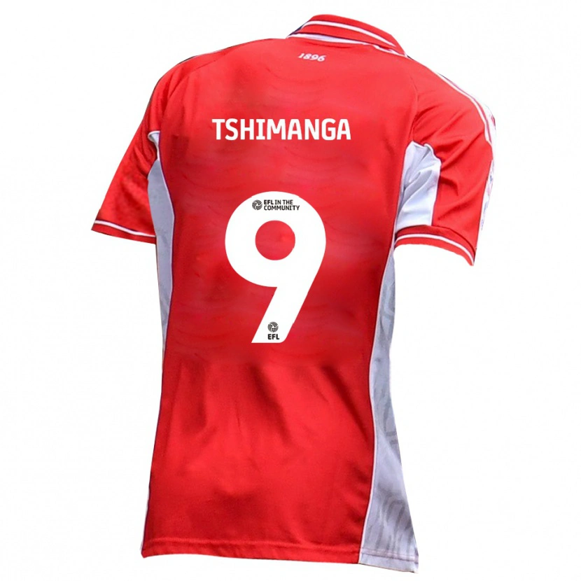 Danxen Dámské Kabongo Tshimanga #9 Červená Bílá Domů Hráčské Dresy 2025/26 Dres