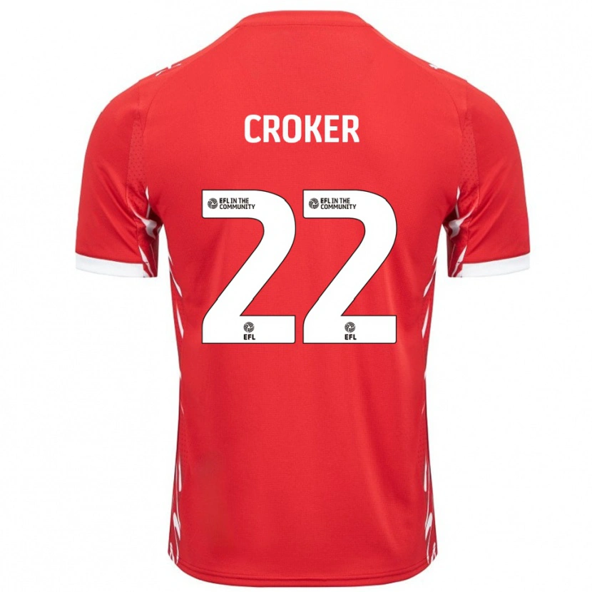 Danxen Dámské Phil Croker #22 Červená Bílá Domů Hráčské Dresy 2025/26 Dres