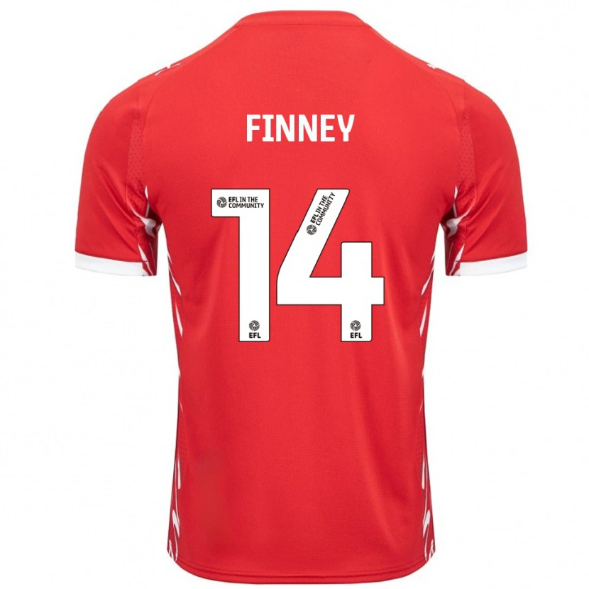 Danxen Dámské Charlie Finney #14 Červená Bílá Domů Hráčské Dresy 2025/26 Dres