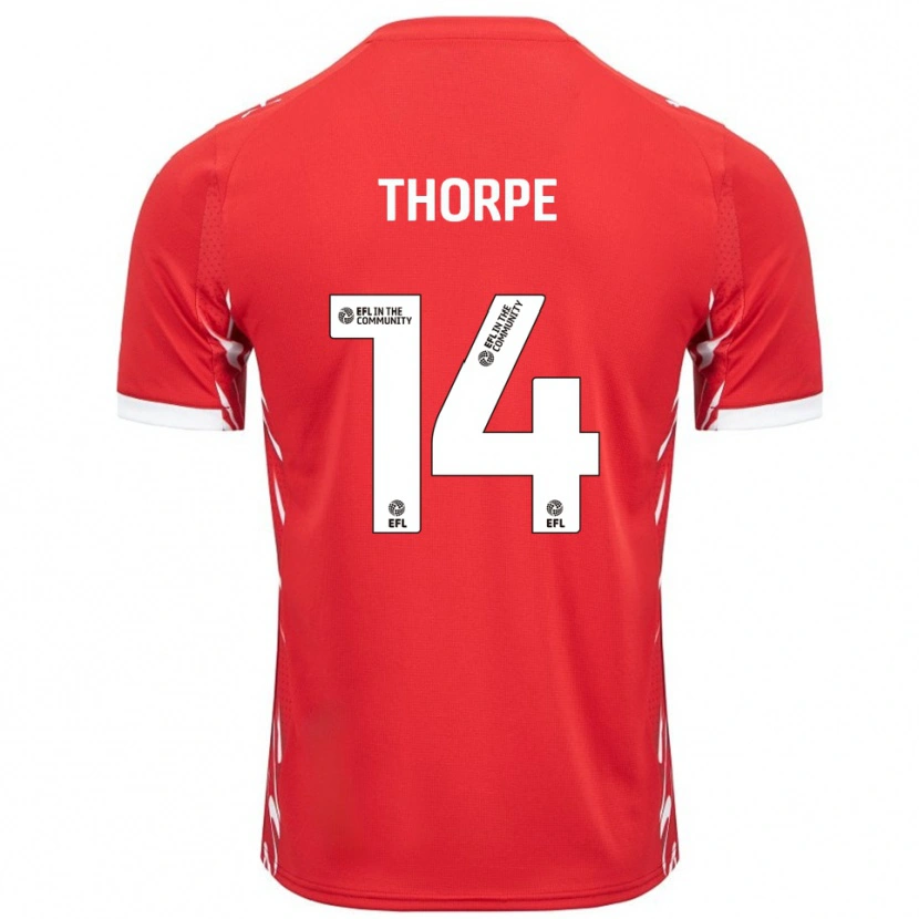 Danxen Dámské Ayden Thorpe #14 Červená Bílá Domů Hráčské Dresy 2025/26 Dres