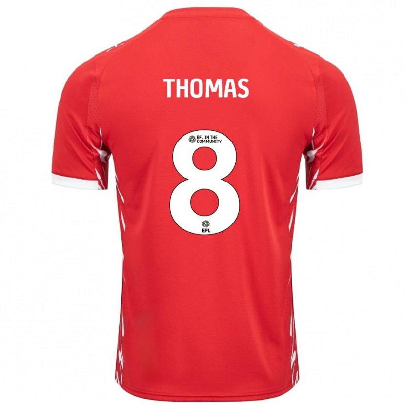Danxen Dámské Conor Thomas #8 Červená Bílá Domů Hráčské Dresy 2025/26 Dres