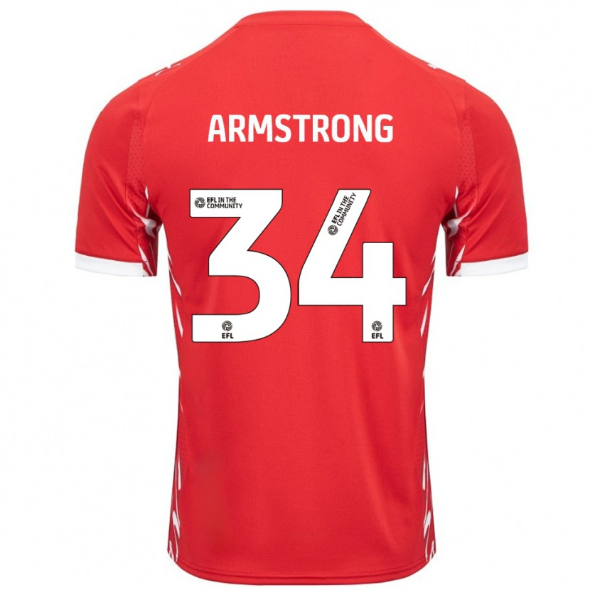 Danxen Dámské Oliver Armstrong #34 Červená Bílá Domů Hráčské Dresy 2025/26 Dres