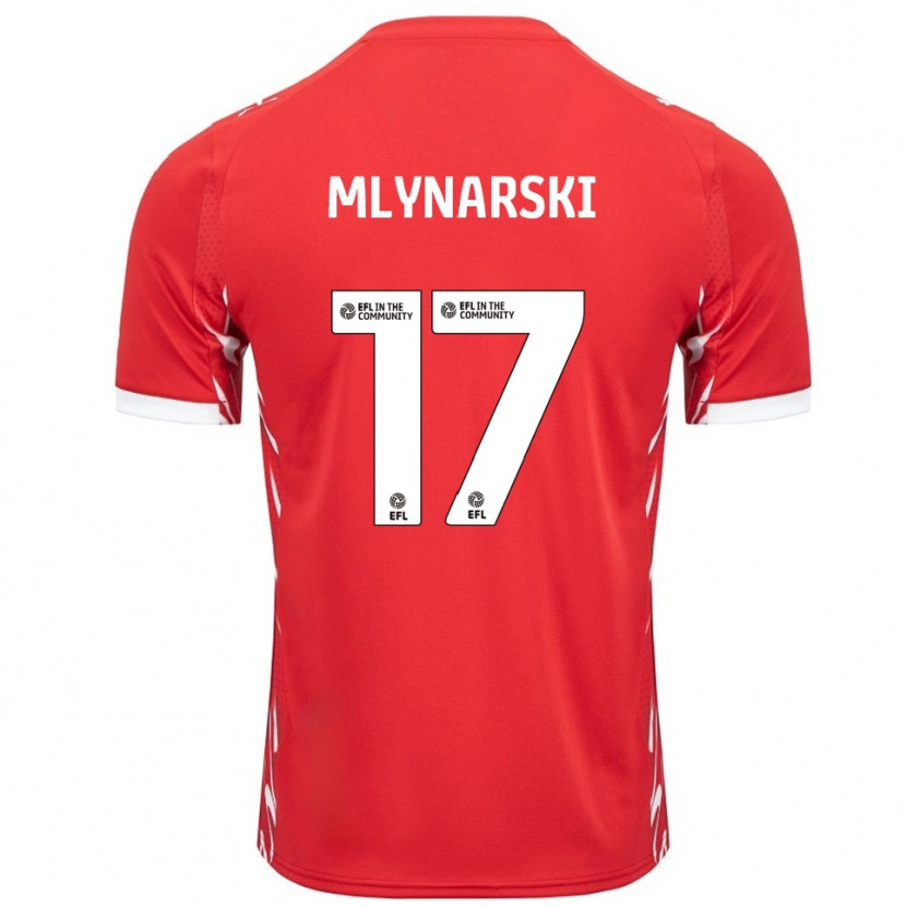 Danxen Dámské Patrick Mlynarski #17 Červená Bílá Domů Hráčské Dresy 2025/26 Dres