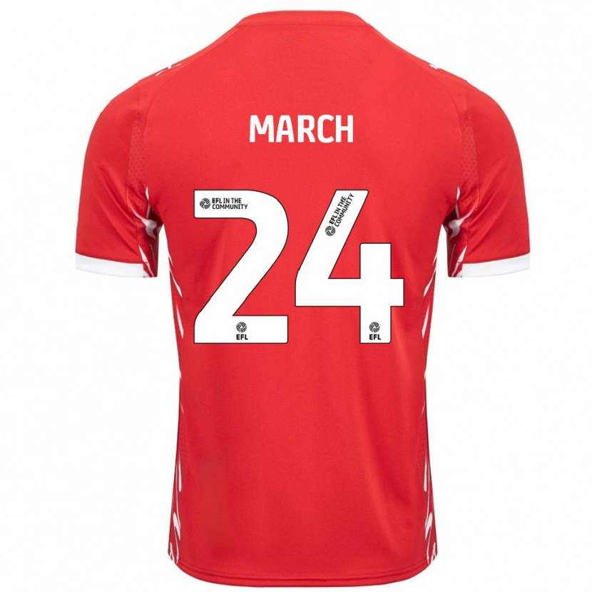 Danxen Dámské Josh March #24 Červená Bílá Domů Hráčské Dresy 2025/26 Dres