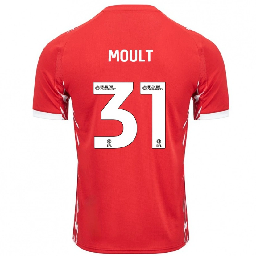 Danxen Dámské Louis Moult #31 Červená Bílá Domů Hráčské Dresy 2025/26 Dres