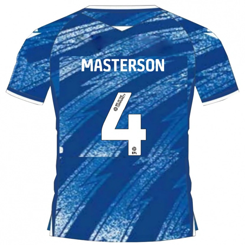 Danxen Dámské Conor Masterson #4 Modrá Bílá Domů Hráčské Dresy 2025/26 Dres