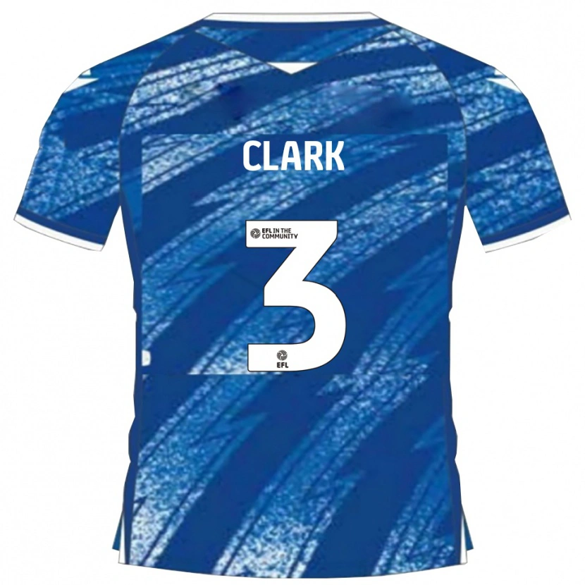 Danxen Dámské Max Clark #3 Modrá Bílá Domů Hráčské Dresy 2025/26 Dres