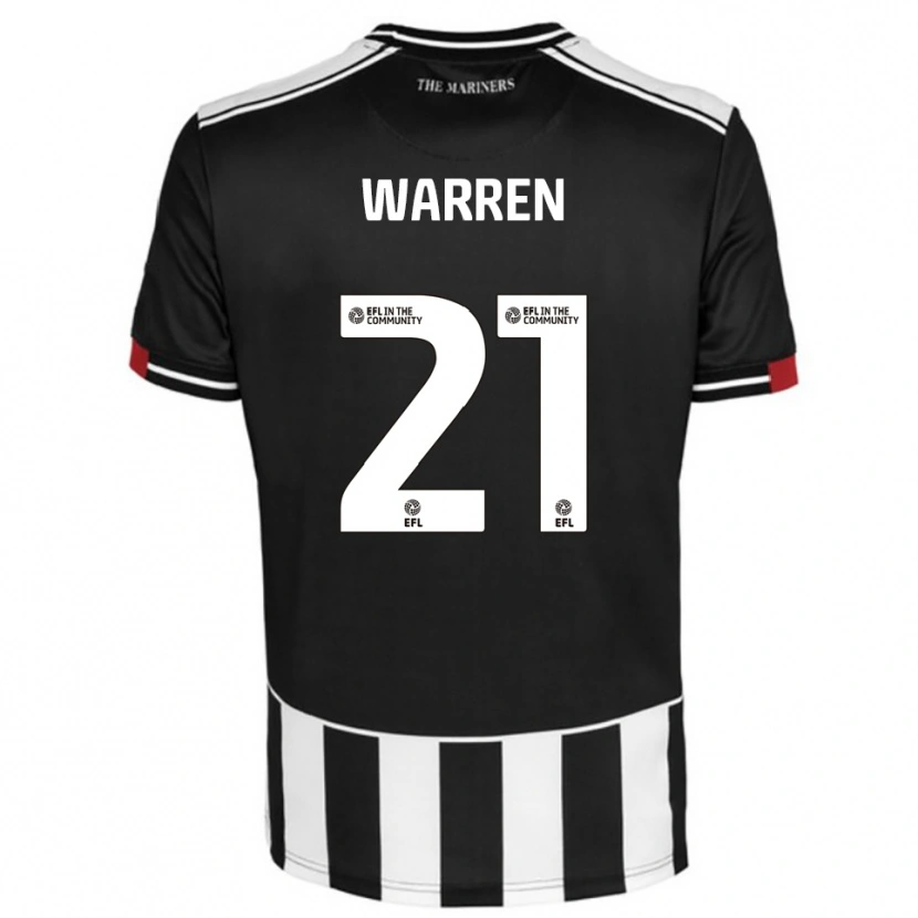 Danxen Dámské Tyrell Warren #21 Černá Bílá Červená Domů Hráčské Dresy 2025/26 Dres