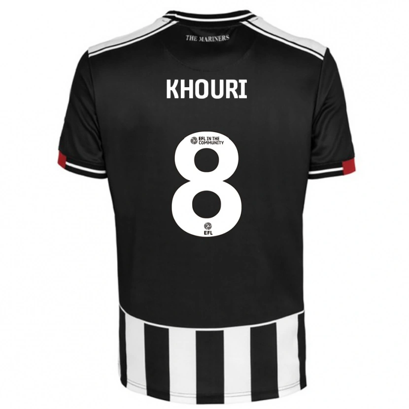 Danxen Dámské Evan Khouri #8 Černá Bílá Červená Domů Hráčské Dresy 2025/26 Dres