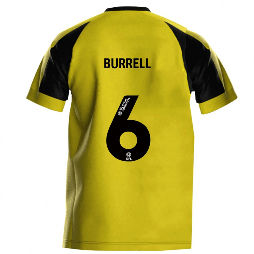 Danxen Dámské Warren Burrell #6 Žlutá Šedá Domů Hráčské Dresy 2025/26 Dres