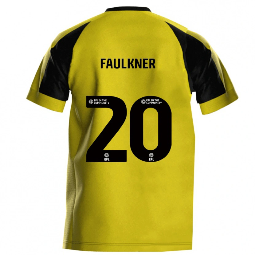 Danxen Dámské Bobby Faulkner #20 Žlutá Šedá Domů Hráčské Dresy 2025/26 Dres