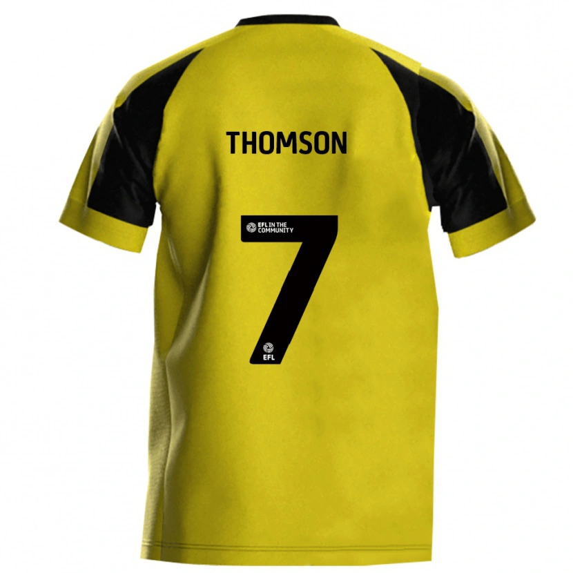 Danxen Dámské George Thomson #7 Žlutá Šedá Domů Hráčské Dresy 2025/26 Dres