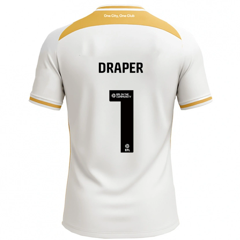 Danxen Dámské Anna Draper #1 Bílá Zlatá Domů Hráčské Dresy 2025/26 Dres
