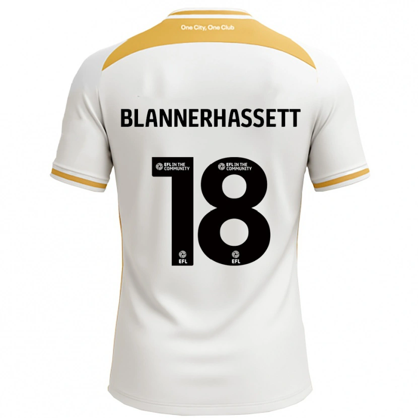 Danxen Dámské Tommy Blannerhassett #18 Bílá Zlatá Domů Hráčské Dresy 2025/26 Dres