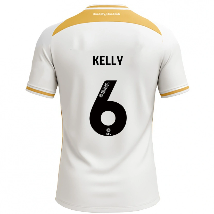 Danxen Dámské Liam Kelly #6 Bílá Zlatá Domů Hráčské Dresy 2025/26 Dres