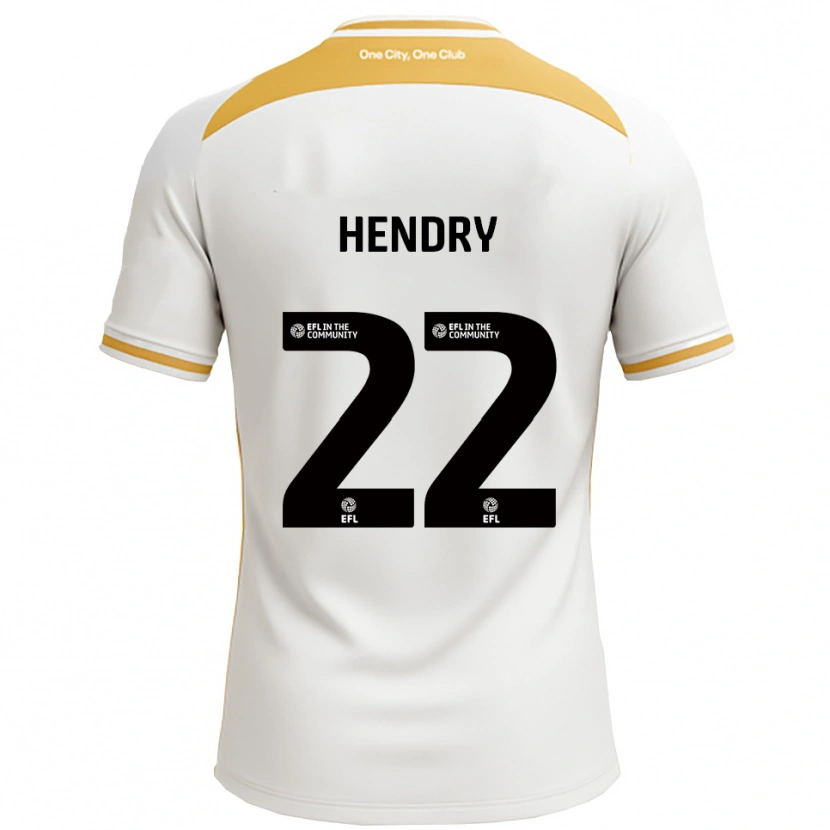 Danxen Dámské Callum Hendry #22 Bílá Zlatá Domů Hráčské Dresy 2025/26 Dres