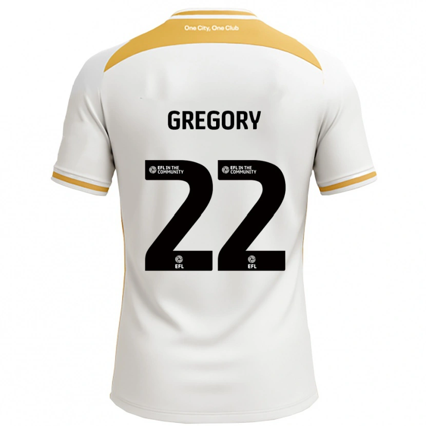 Danxen Dámské Mia Gregory #22 Bílá Zlatá Domů Hráčské Dresy 2025/26 Dres